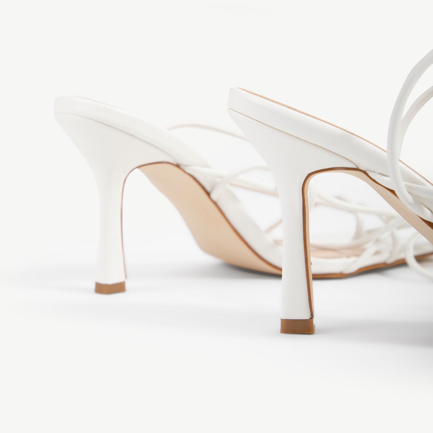 RAID Flutter Lace Up Heel In White