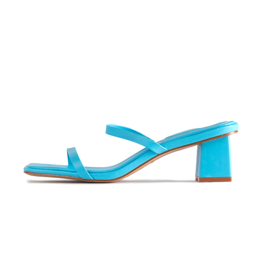 RAID Frieda Block Heeled Mule in Blue