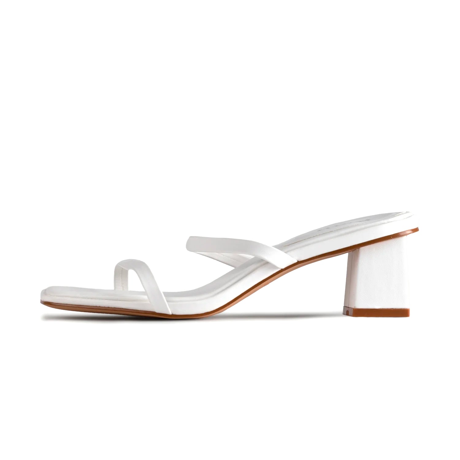 RAID Frieda Block Heeled Mule in White