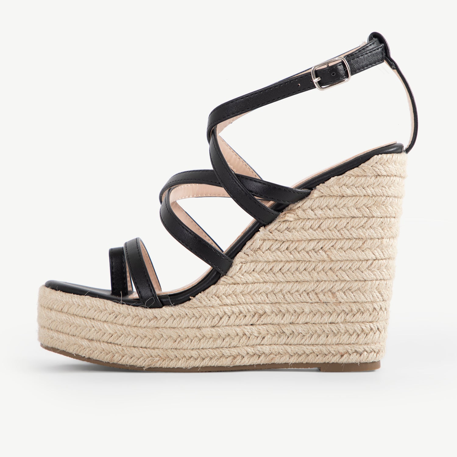 RAID Hartley Strappy Espadrille in Black