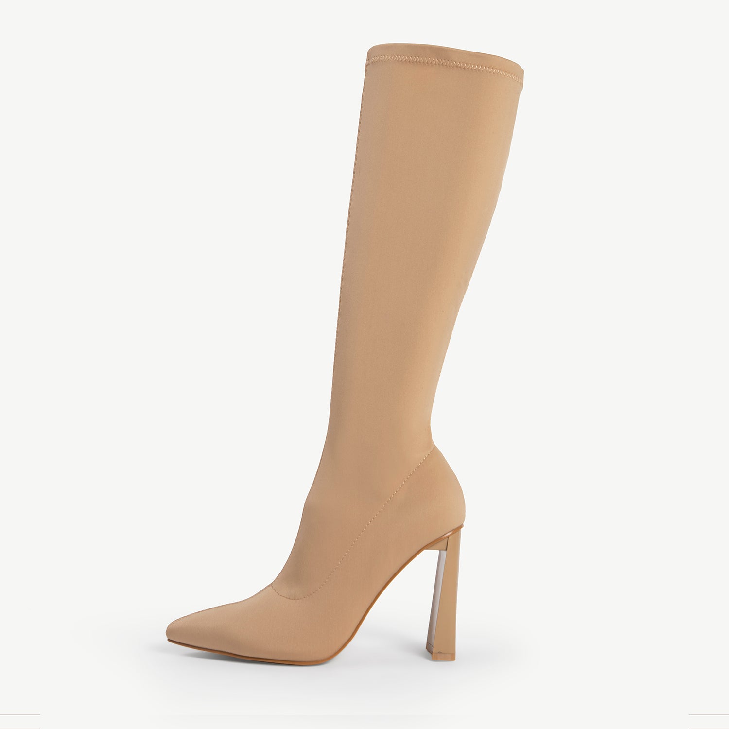 RAID Heidie Block Heeled Boot in Nude