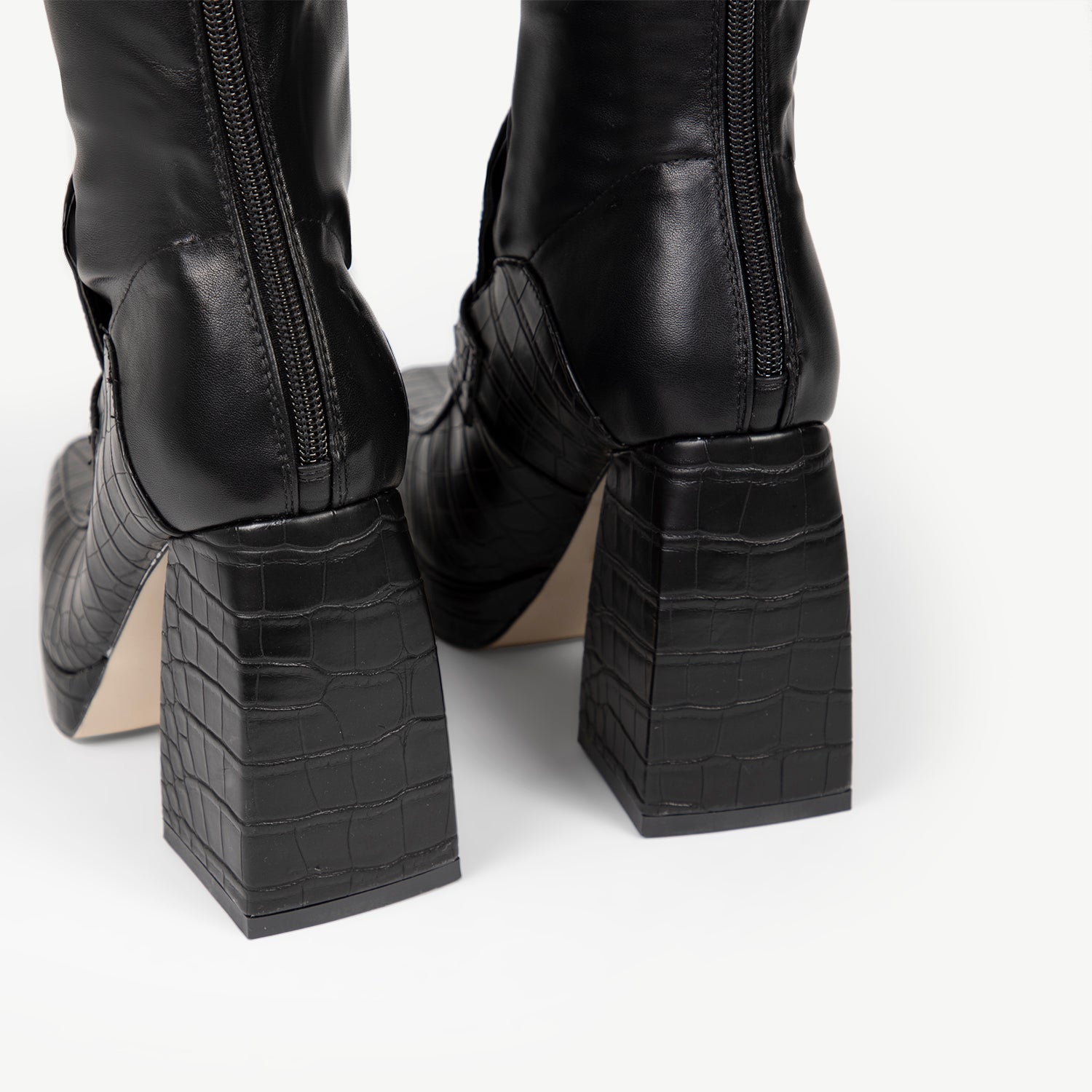 RAID Hibah Block Heeled Ankle Boot in Black