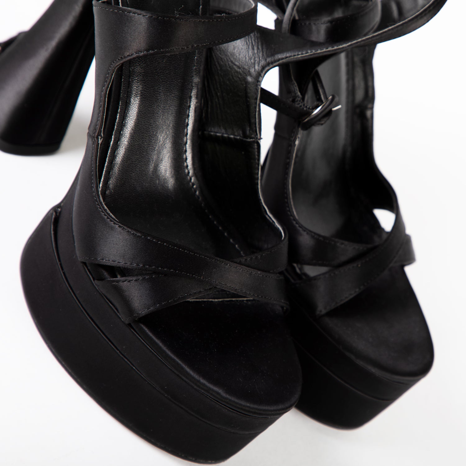 RAID Ilyssa Strappy Platform Heel in Black