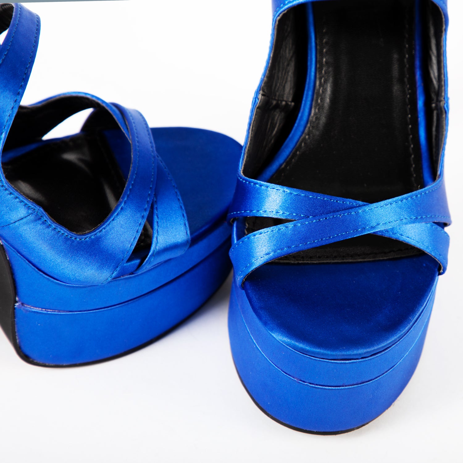 RAID Ilyssa Strappy Platform Heel in Blue