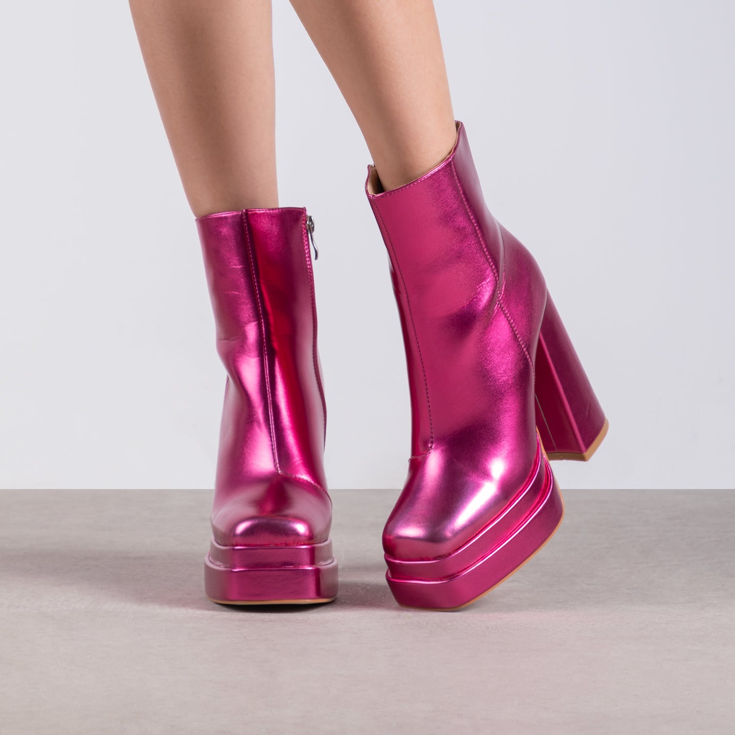 RAID Jadine Ankle Boot in Hot Pink