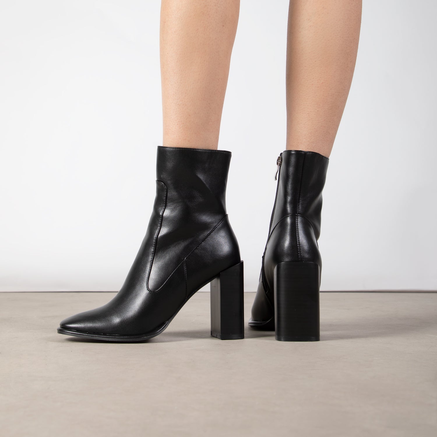 RAID Jennyl Block Heeled Ankle Boot in Black