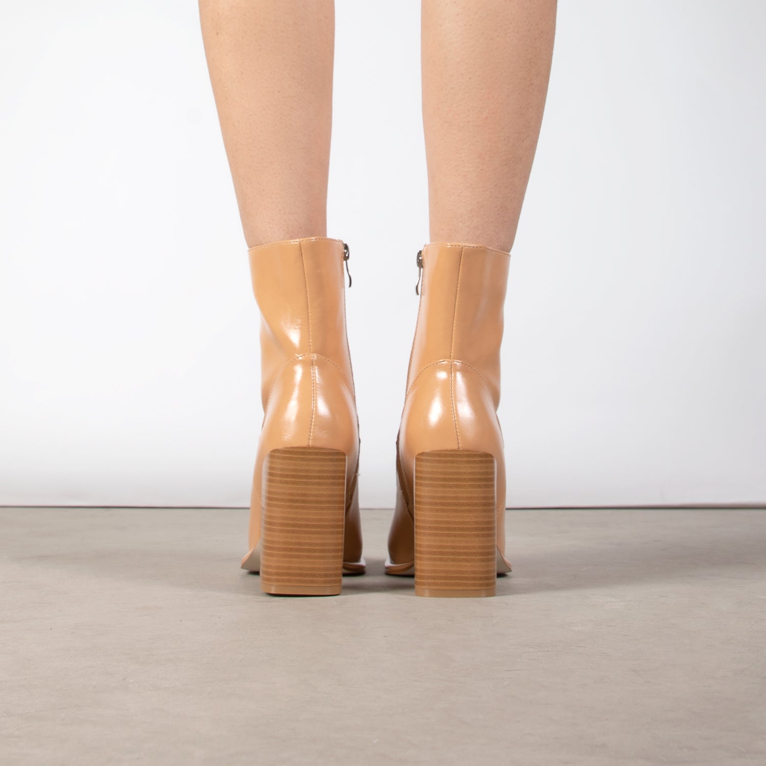 RAID Jennyl Block Heeled Ankle Boot in Sand