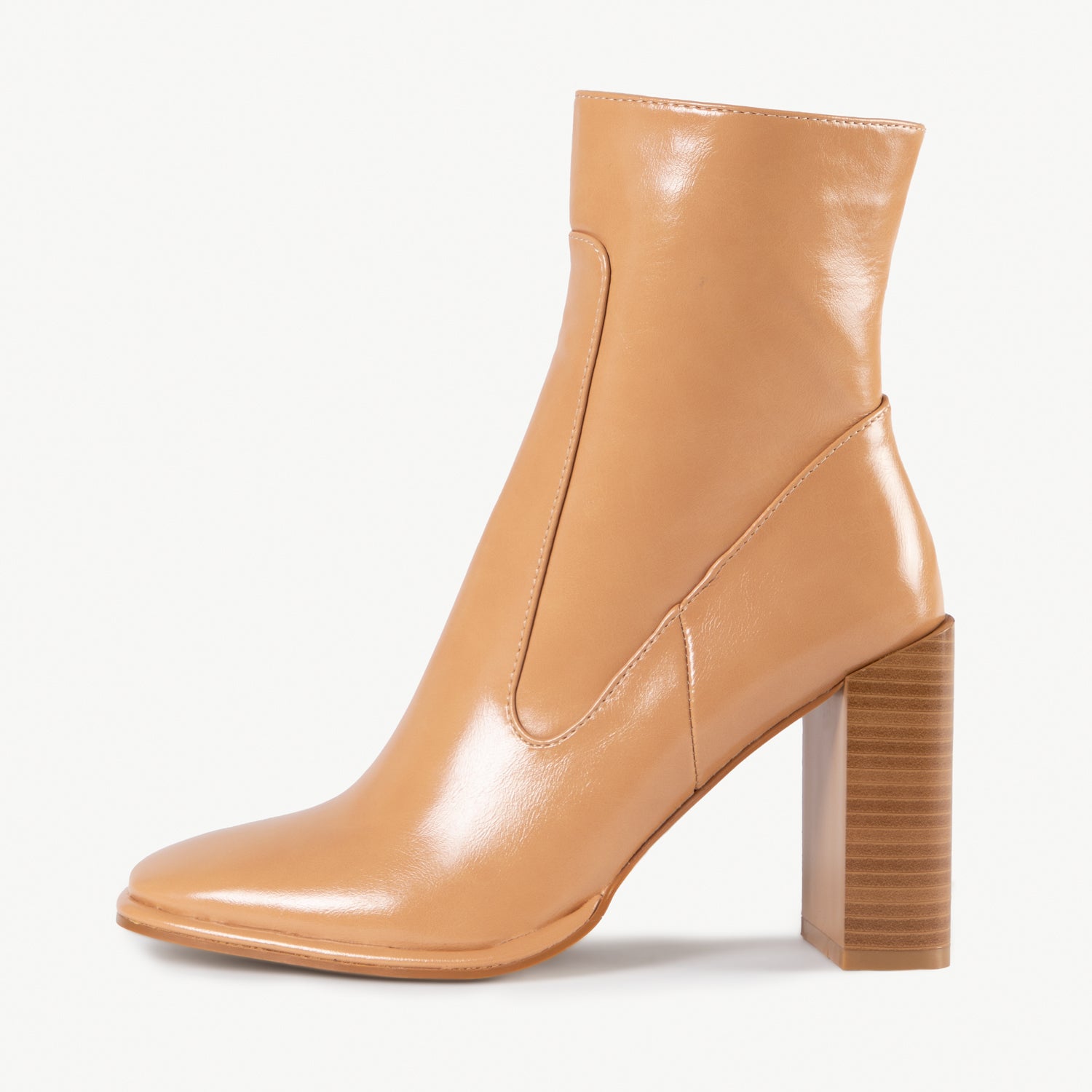 RAID Jennyl Block Heeled Ankle Boot in Sand