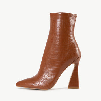 RAID Joylyn Ankle Boot in Tan Croc