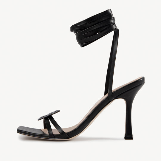 RAID Kinny Lace Up Heel in Black