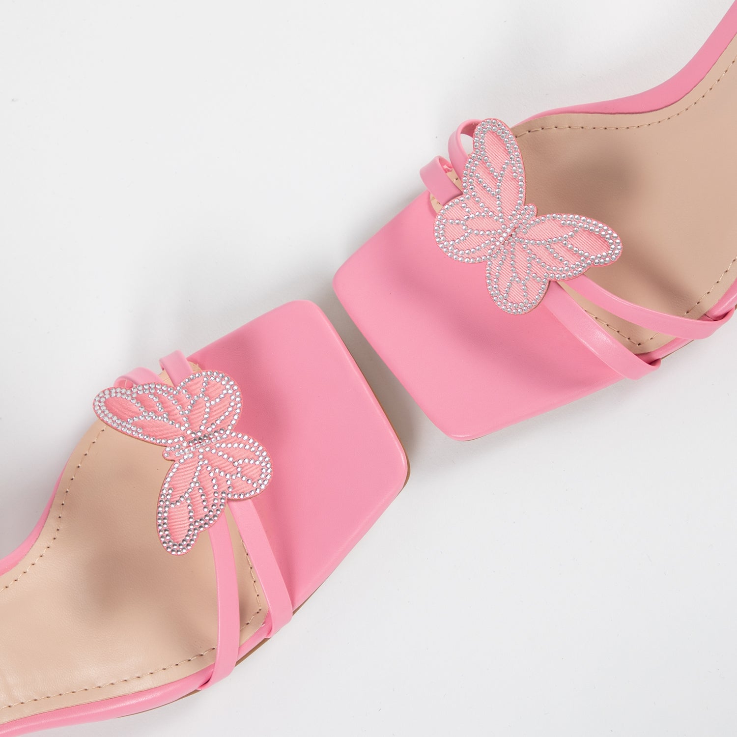 RAID Kinny Lace Up Heel in Baby Pink