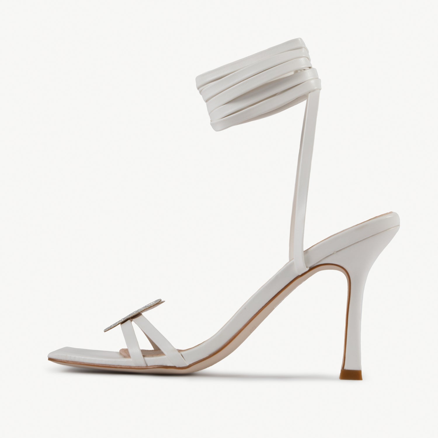 RAID Kinny Lace Up Heel in White