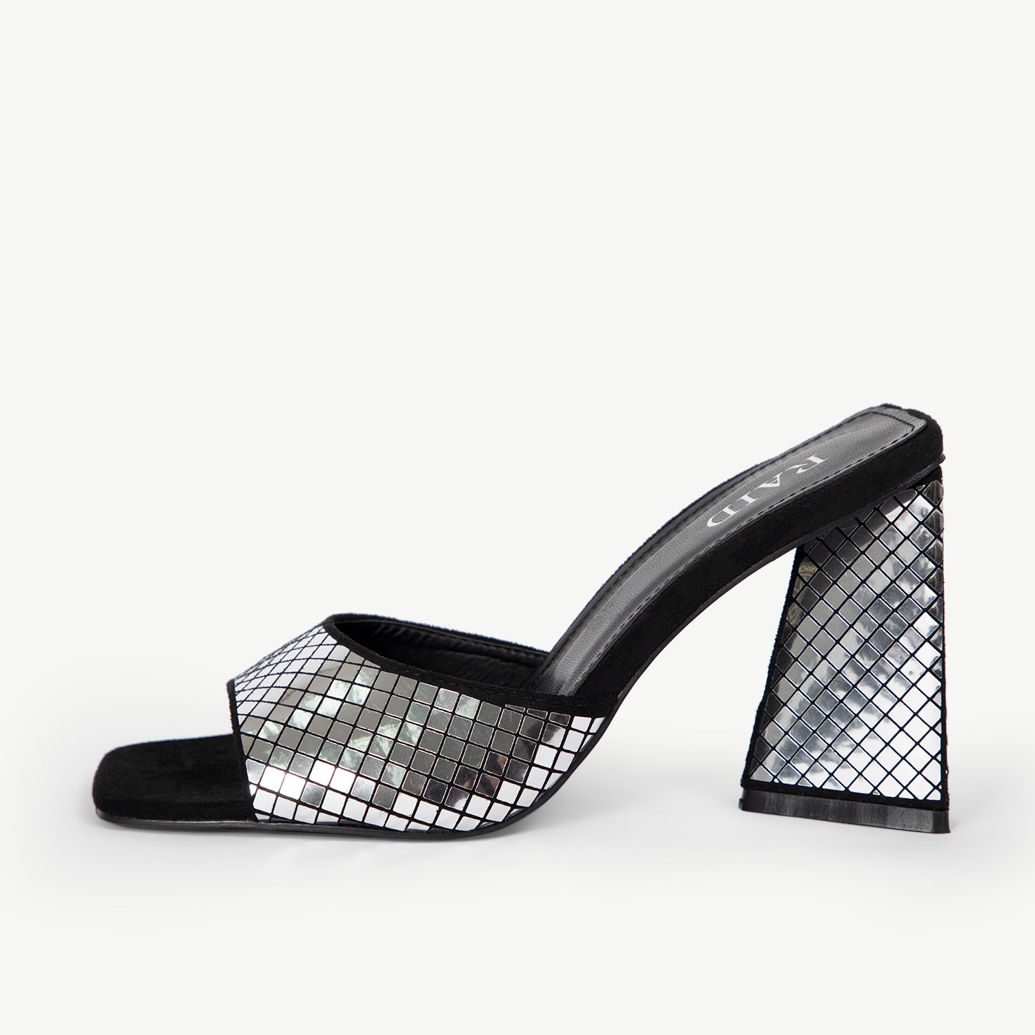 RAID Kyrah Heeled Mule in Silver