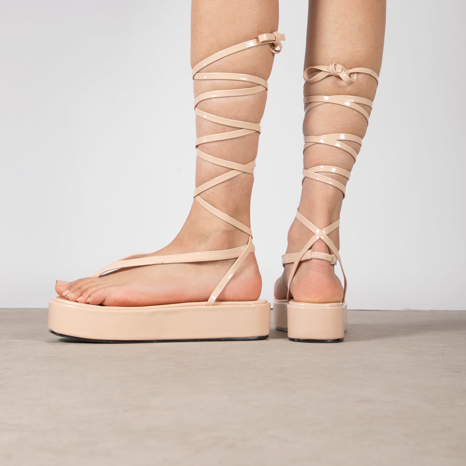 RAID Laina Platform Sandal In Nude