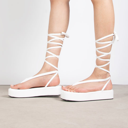 RAID Laina Platform Sandal In White