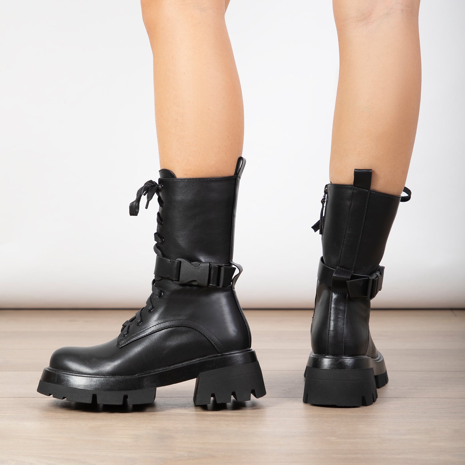 RAID Lenya Chunky Ankle Boot in Black