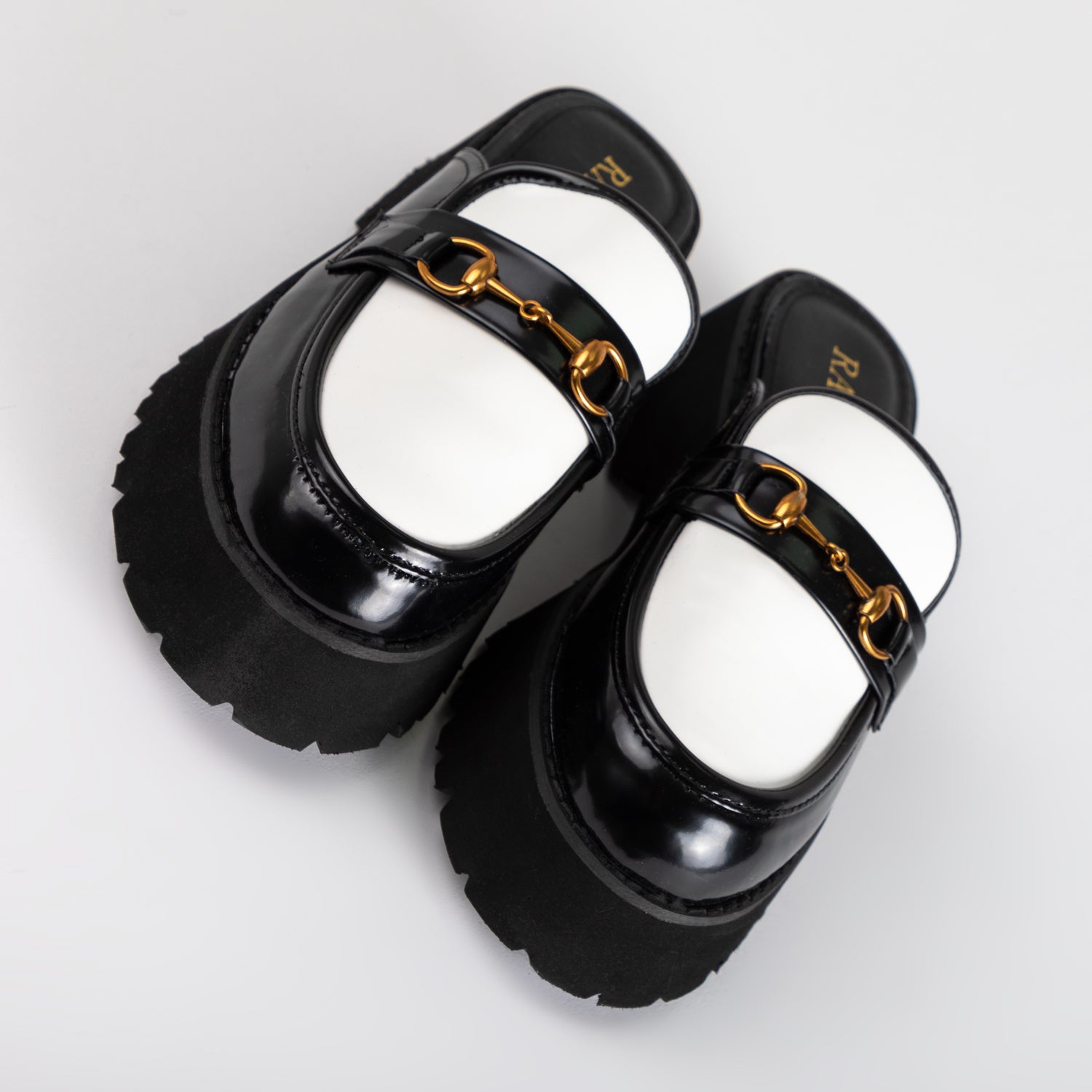 RAID Lidia Loafer Mule in Black/White