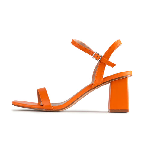 RAID Lilac Block Heeled Sandal in Orange
