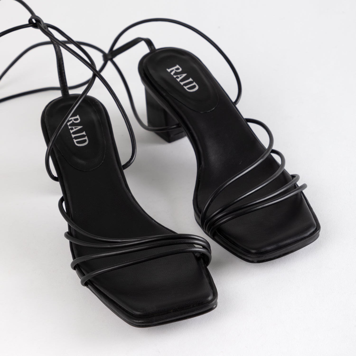 RAID Lycia Lace Up Sandal in Black