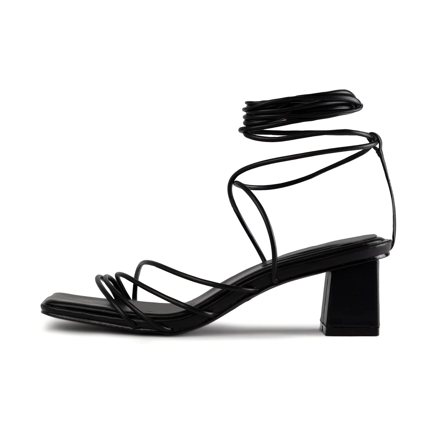 RAID Lycia Lace Up Sandal in Black