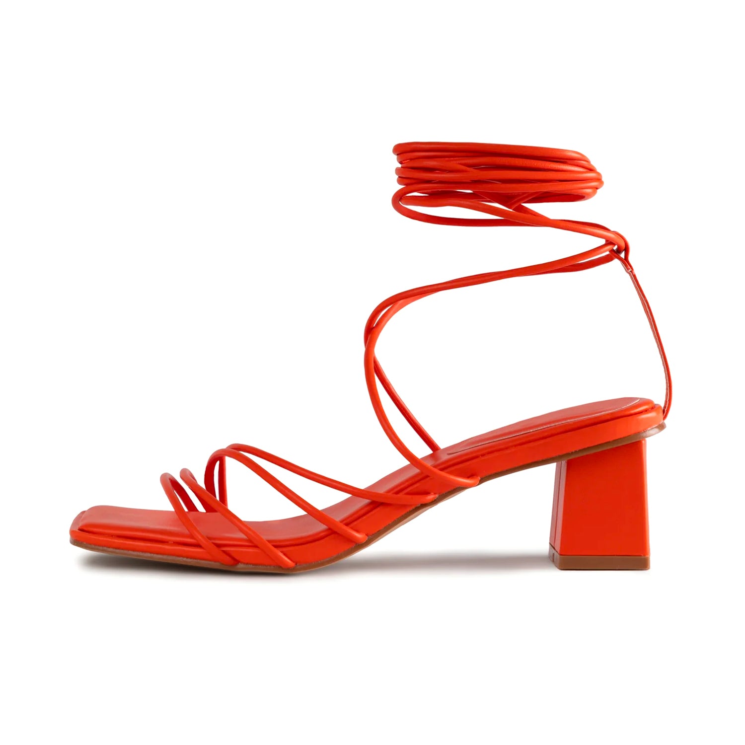 RAID Lycia Lace Up Sandal in Orange