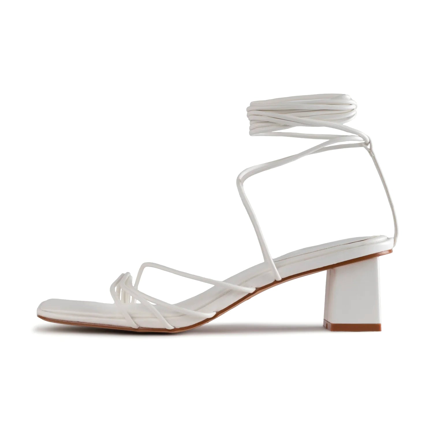 RAID Lycia Lace Up Sandal in White