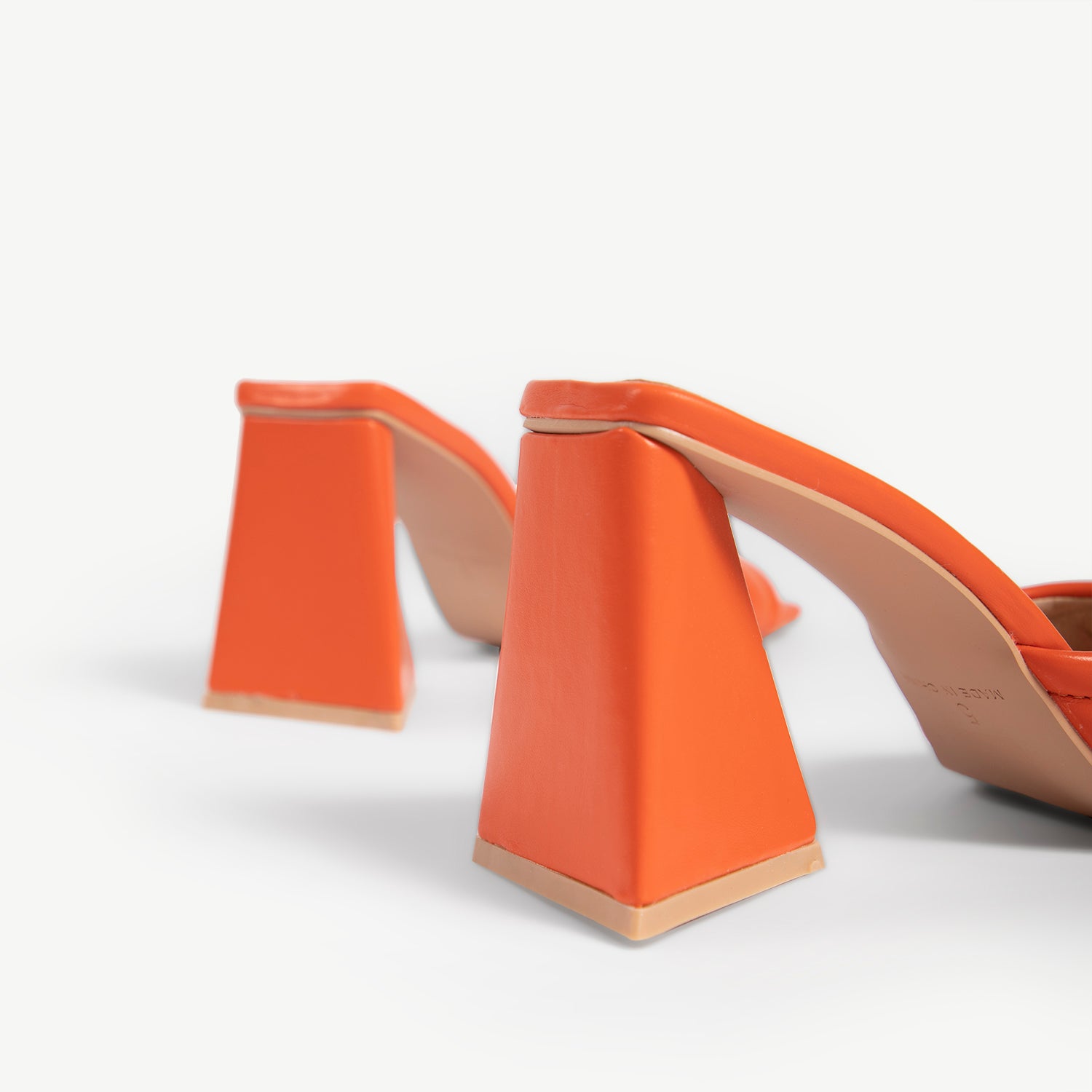 RAID Marinda Block Heeled Mule in Orange