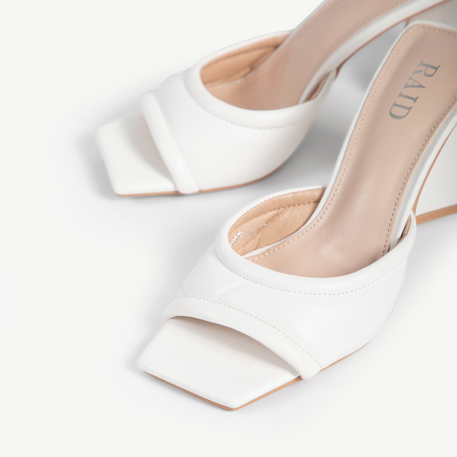 RAID Marinda Block Heeled Mule in White