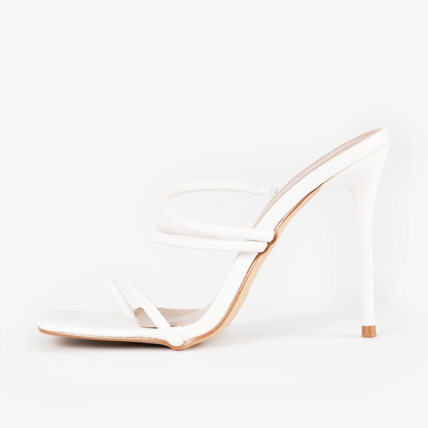 BEBO Martha Heeled Mule in White