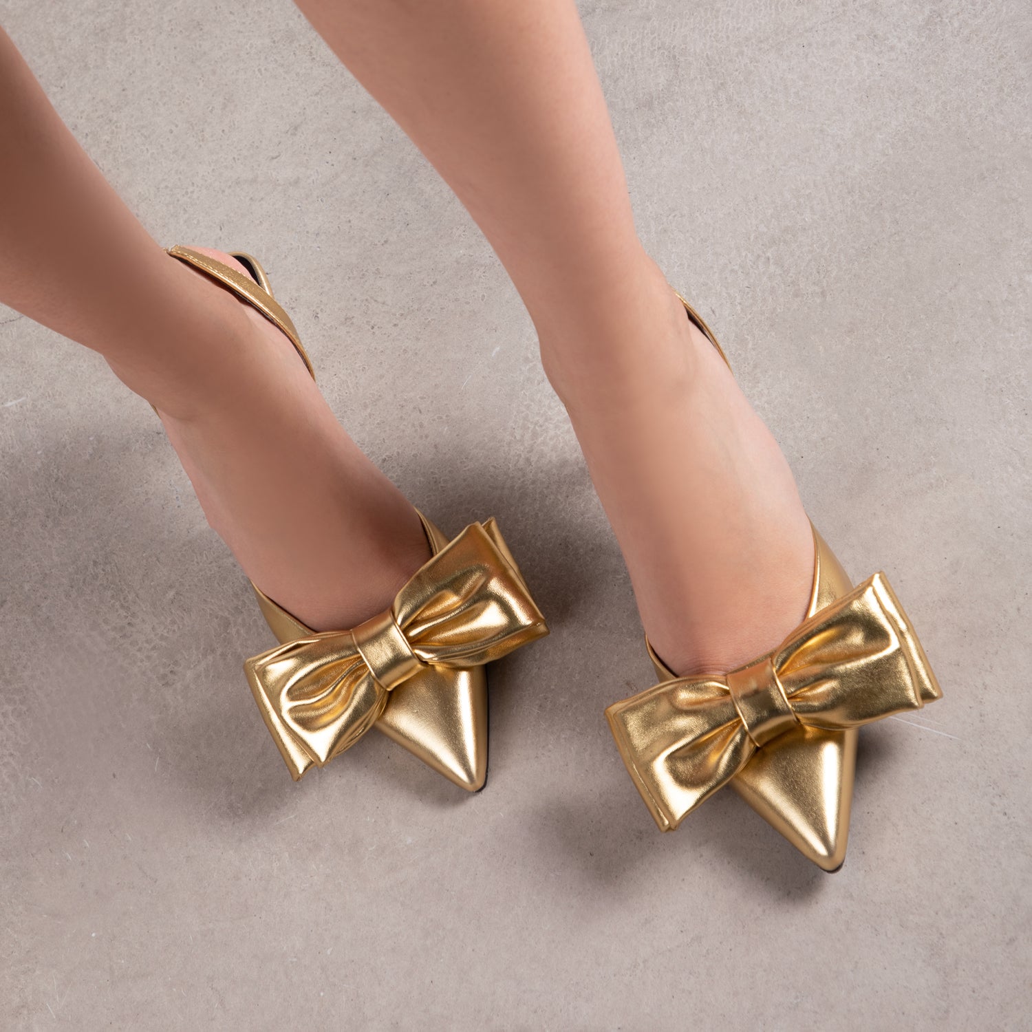 RAID Martini Slingback Heel in Gold