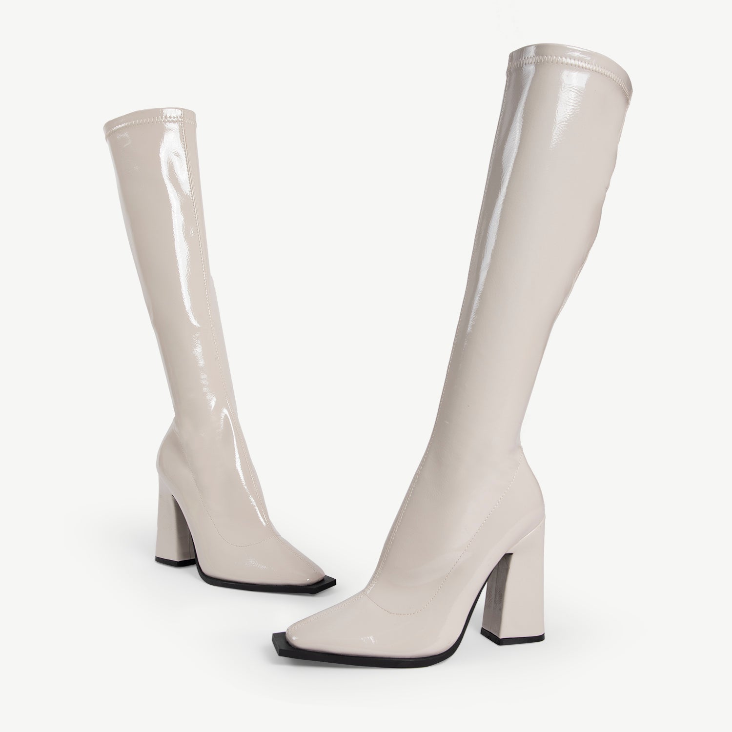 RAID Maxique Block Heeled Boot in White