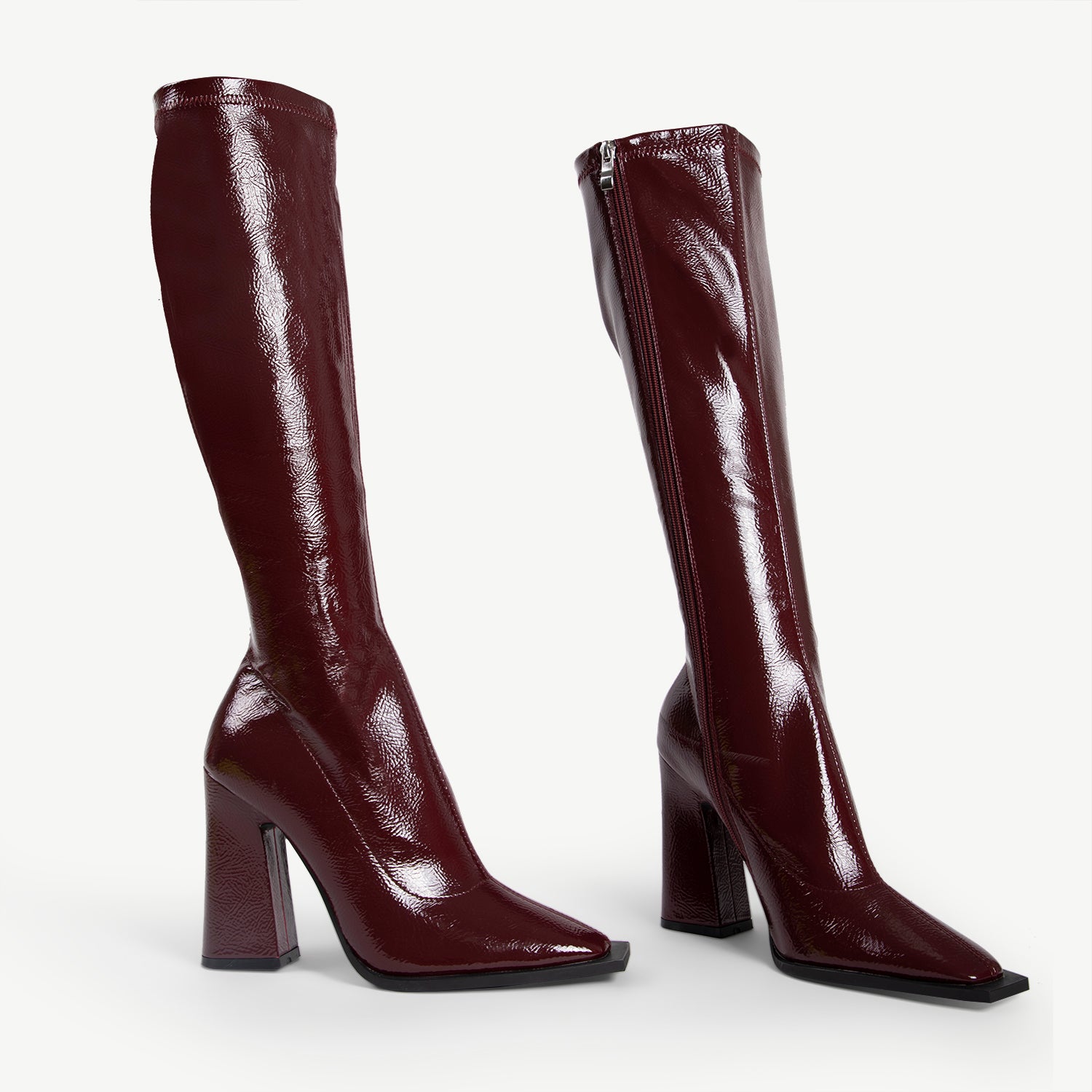 RAID Maxique Block Heeled Boot in Plum