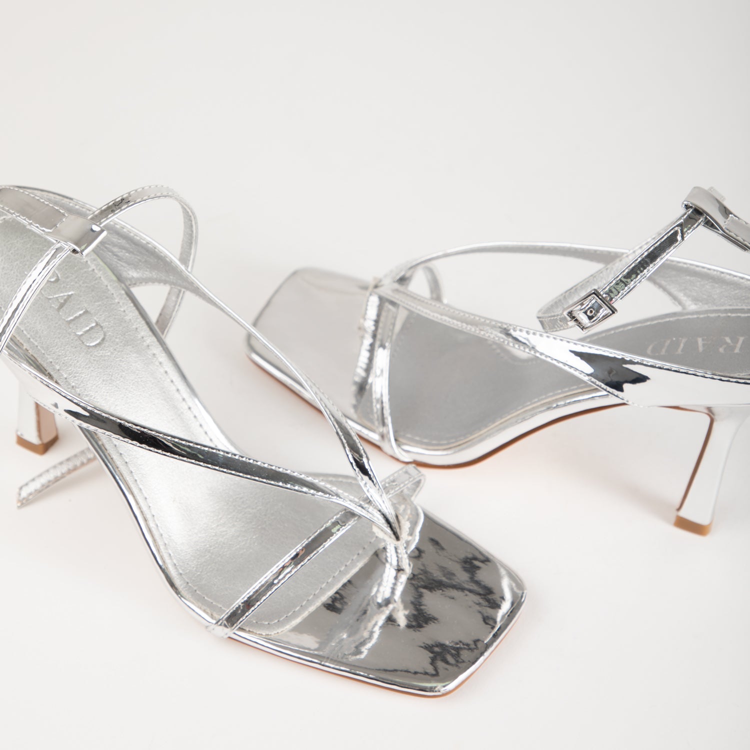 RAID Meeka Square Toe Post Sandal in Silver