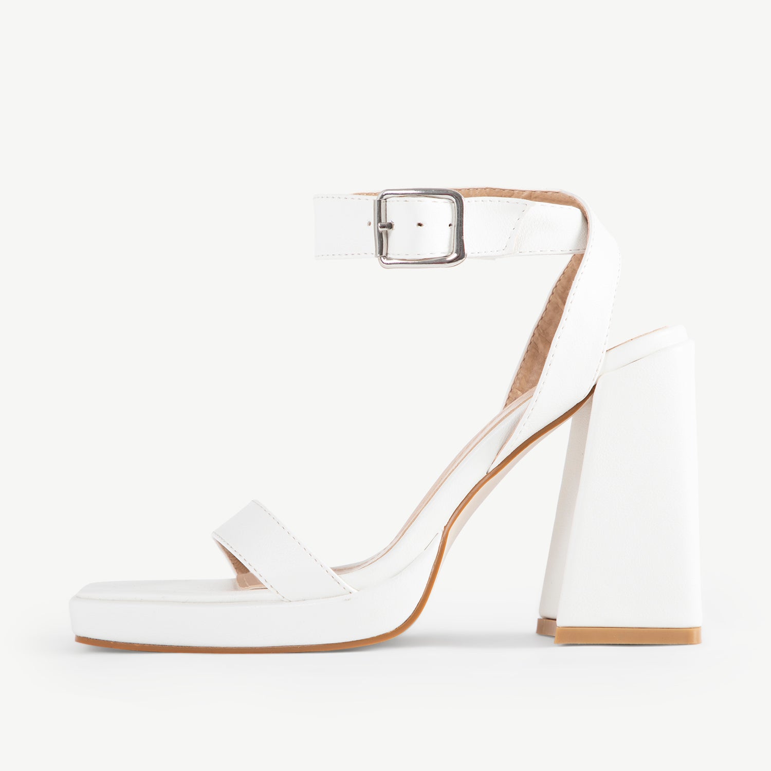 RAID Miami Platform Block Heel In White