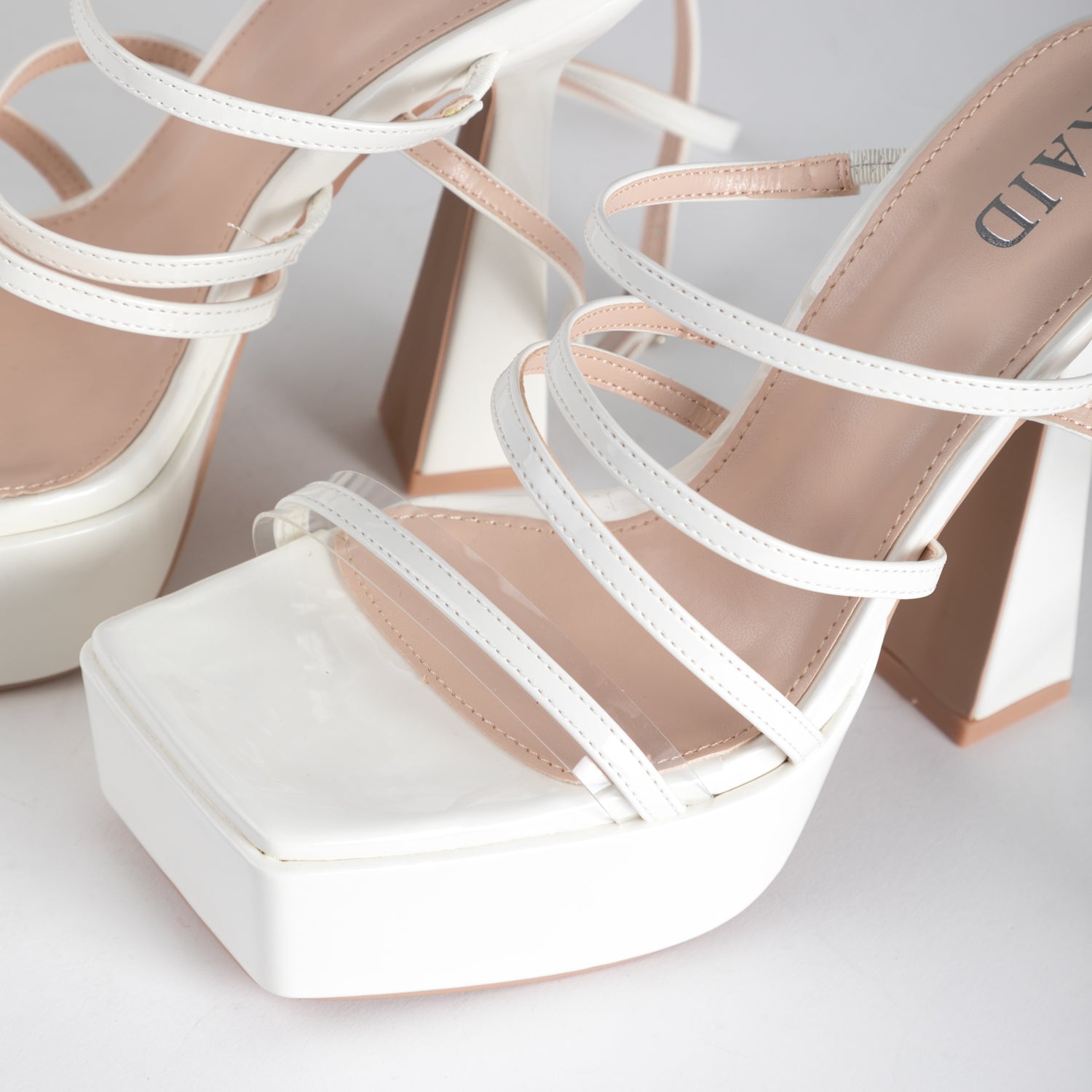 RAID Mishka Platform Heel in White