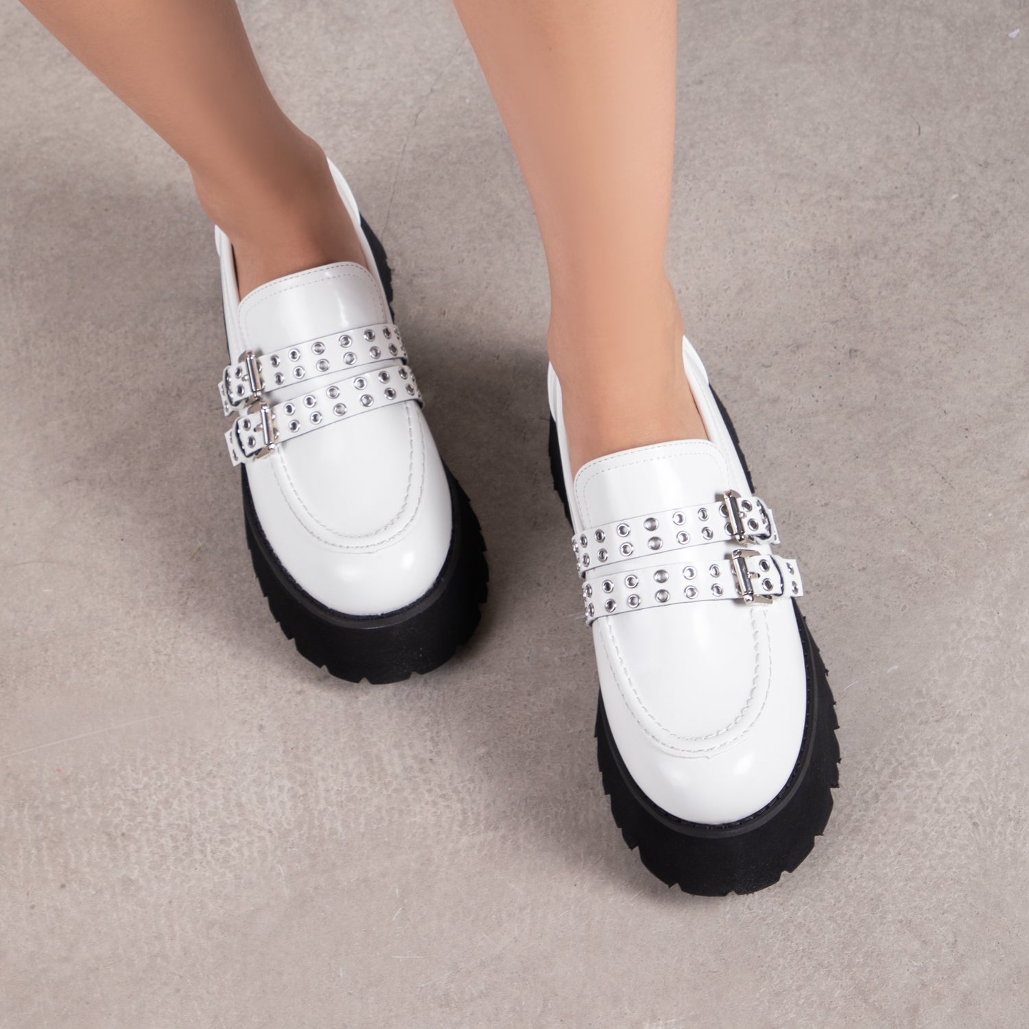 RAID Mitali Loafers In White