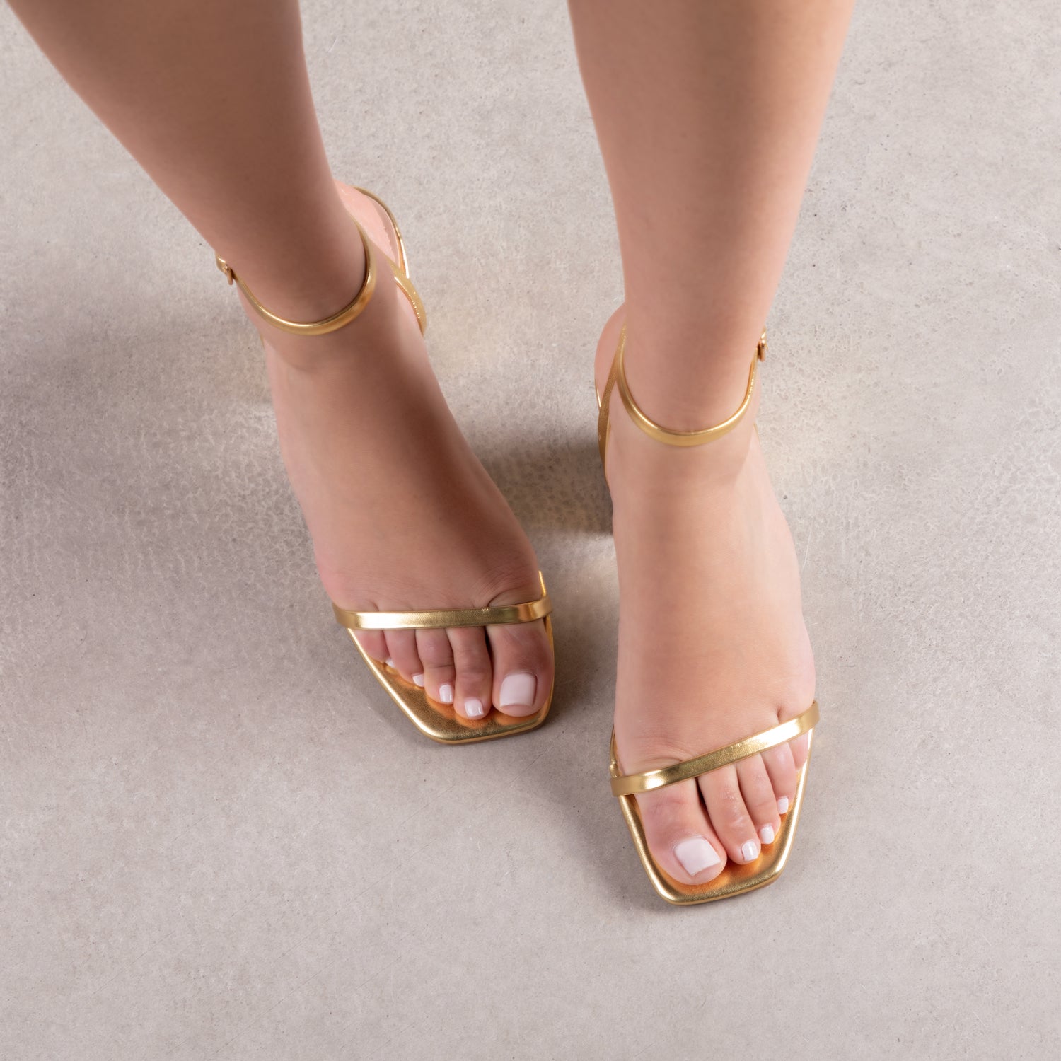 RAID Molika Block Heeled Sandal in Gold