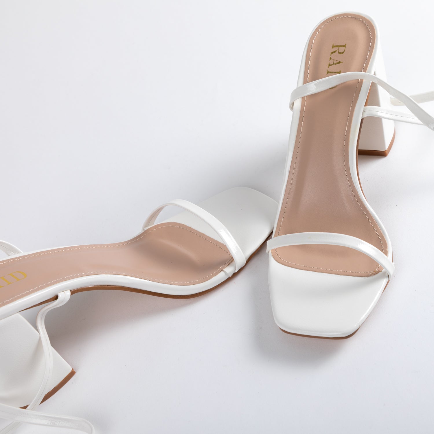 RAID Molika Block Heeled Sandal in White