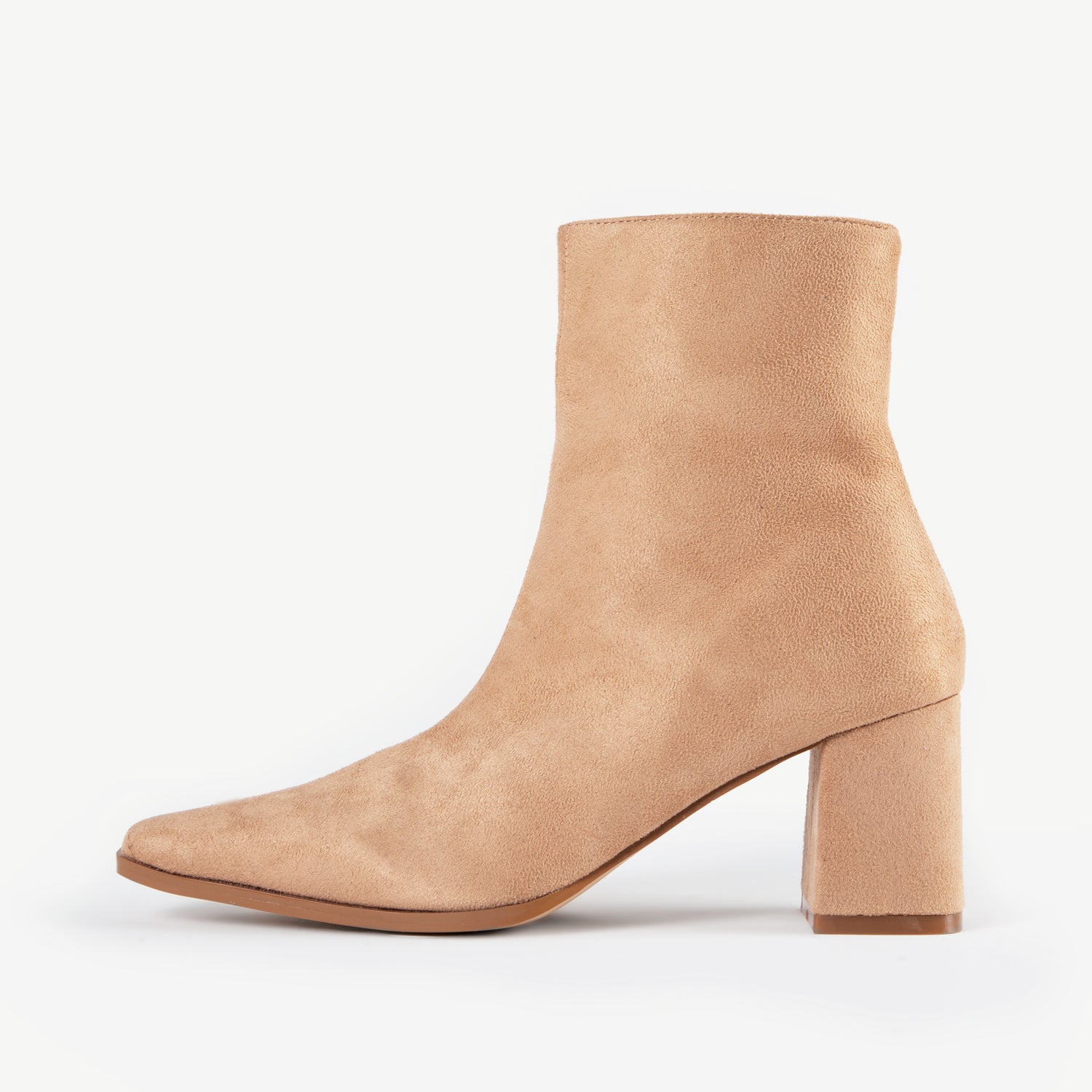 RAID Mollie Ankle Boot in Nude Suede