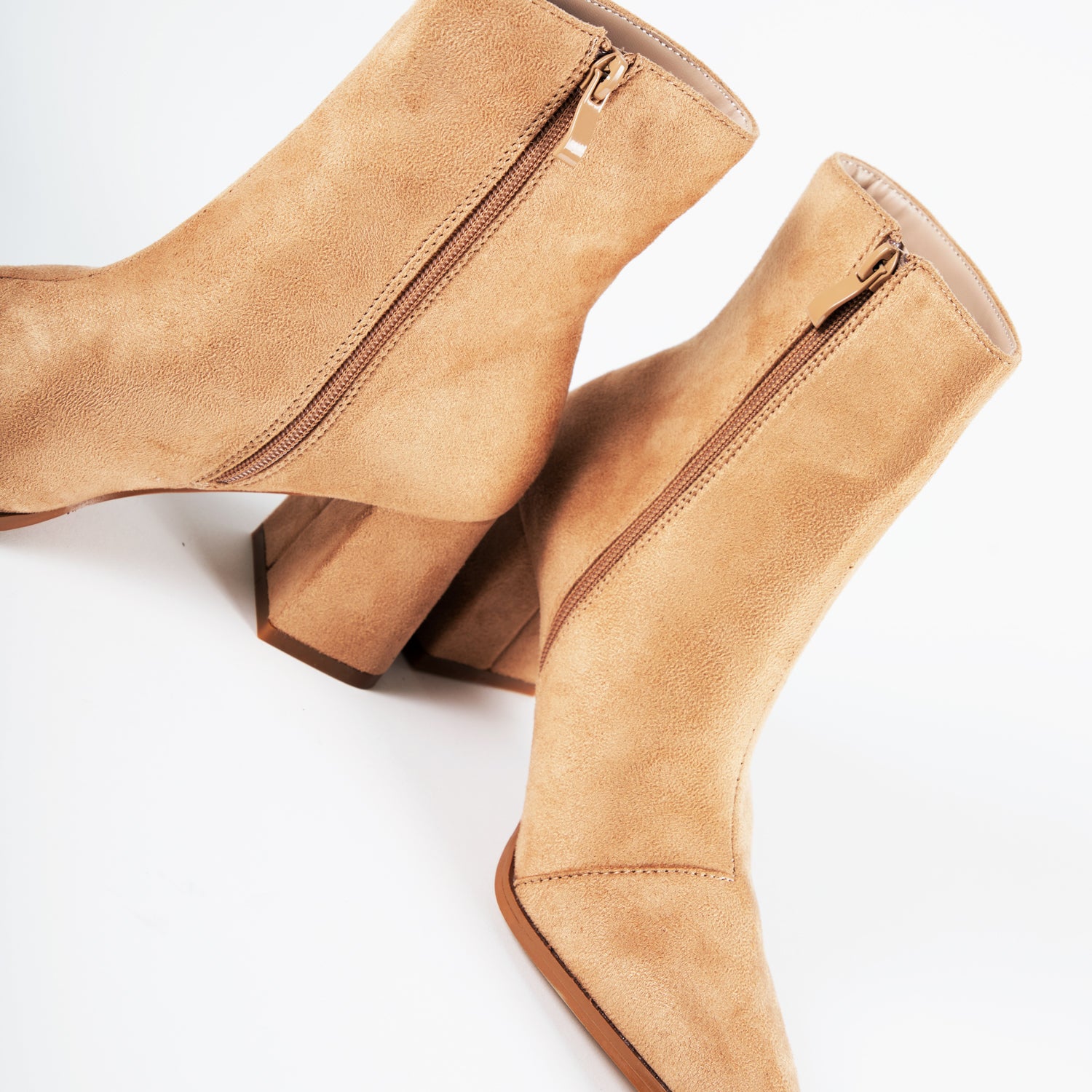 RAID Mollie Ankle Boot in Nude Suede