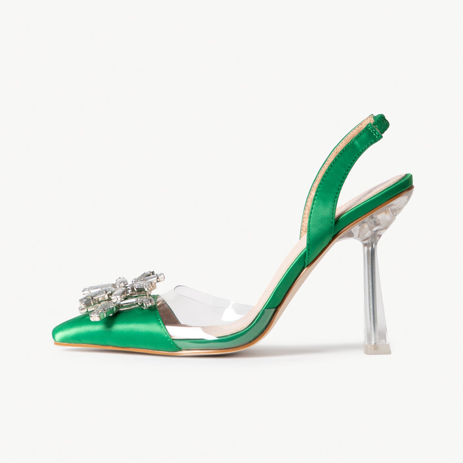 BEBO Niesha Perspex Heel in Green