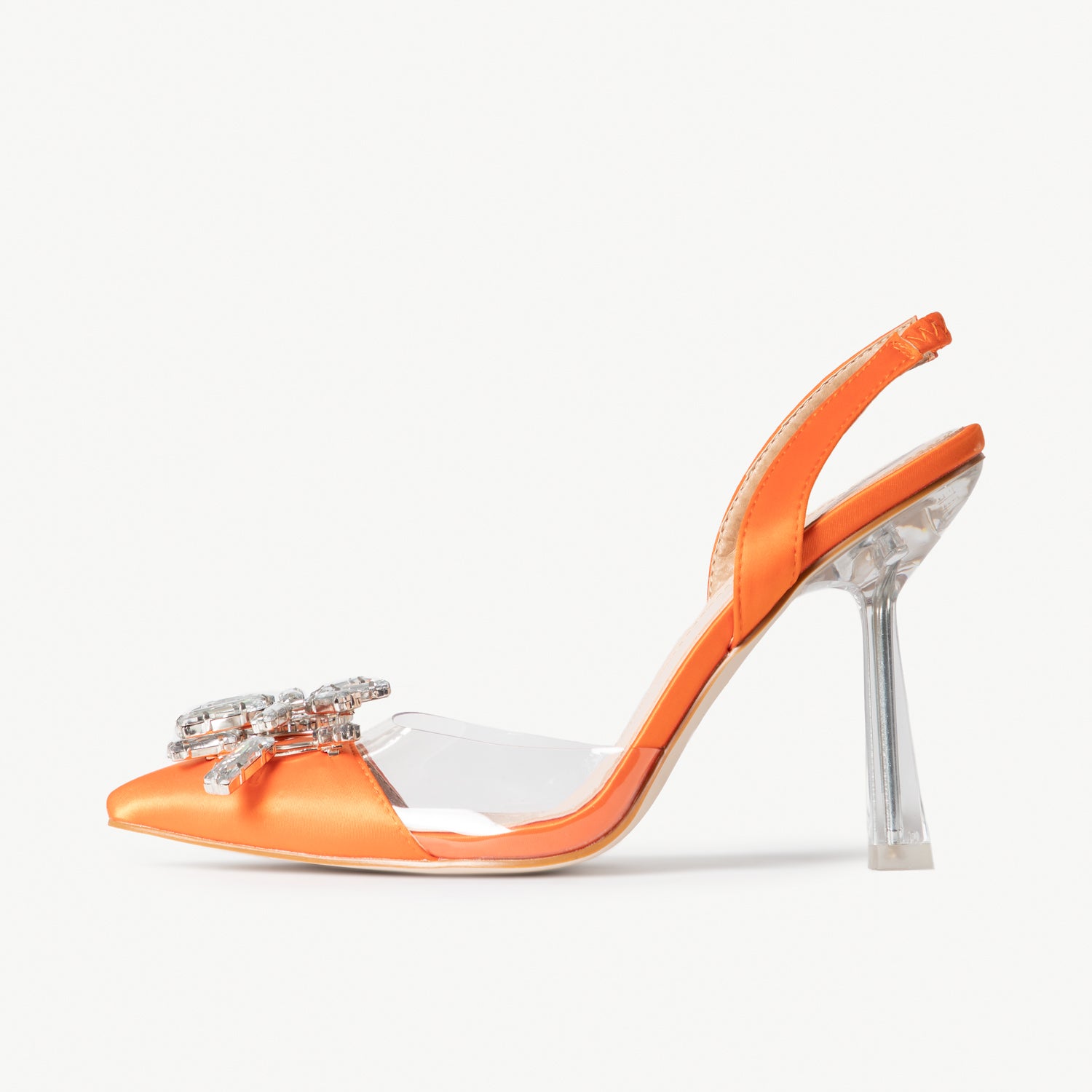 BEBO Niesha Perspex Heel in Orange