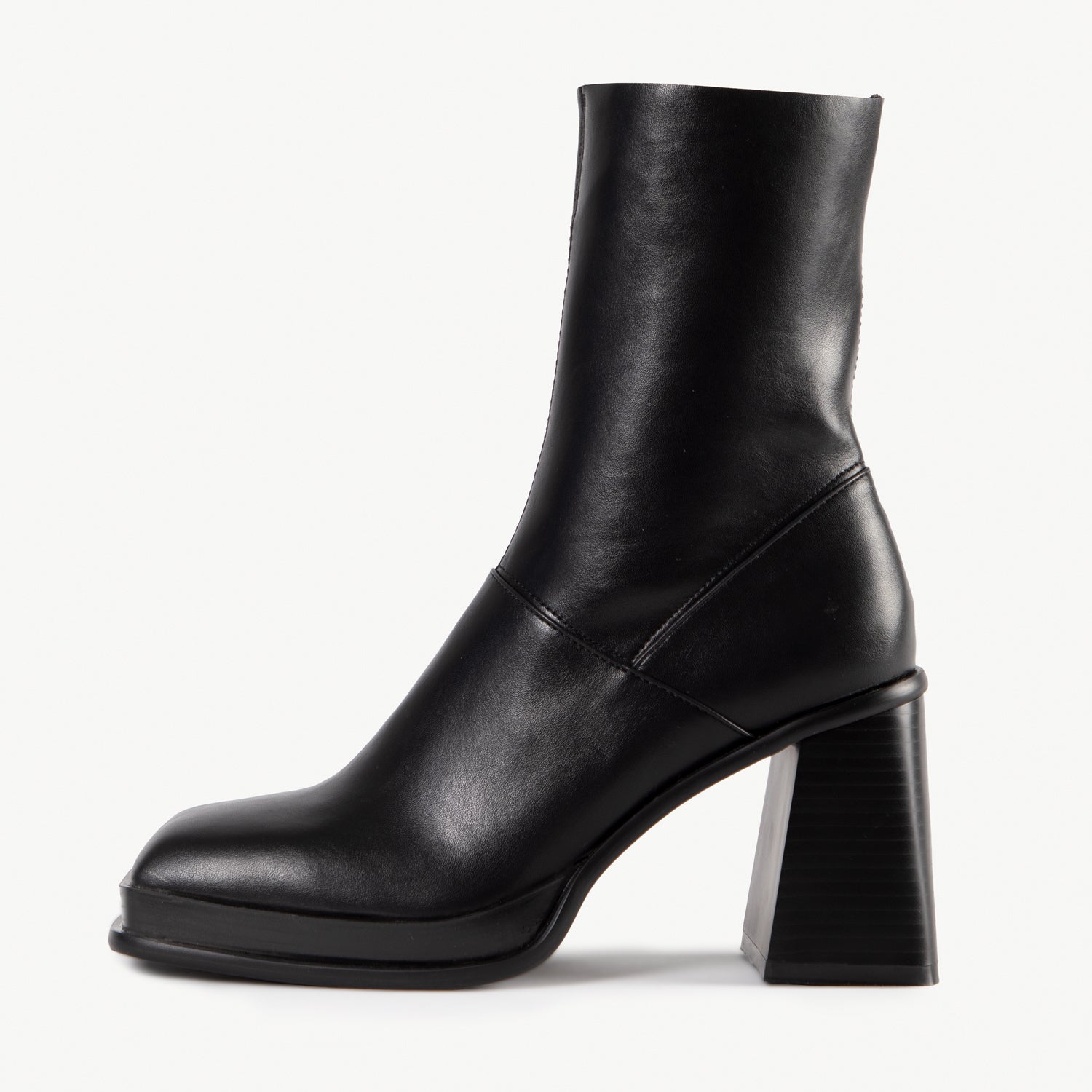 RAID Raffety Block Heeled Ankle Boot in Black