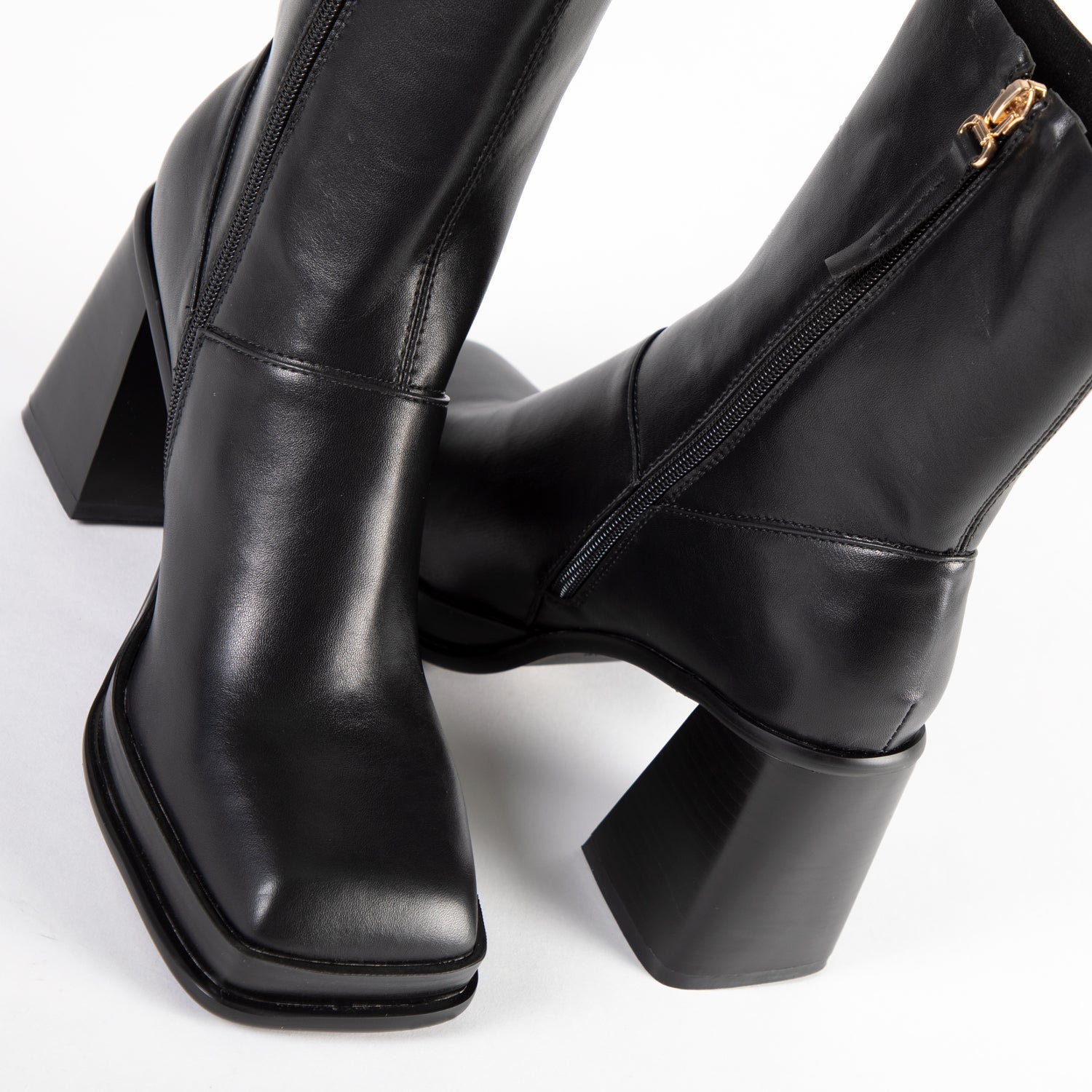 RAID Raffety Block Heeled Ankle Boot in Black