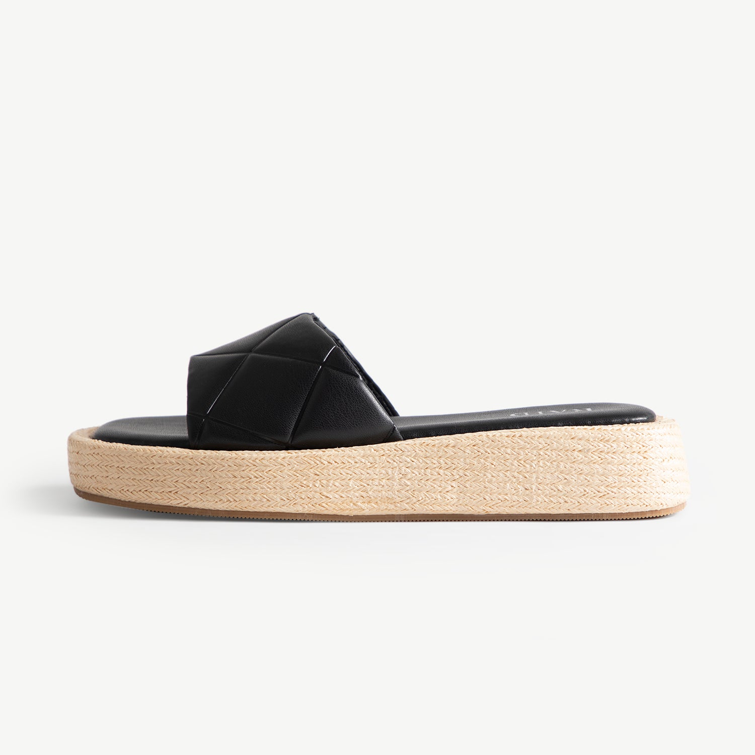 RAID Rayon Quilted Slider In Black