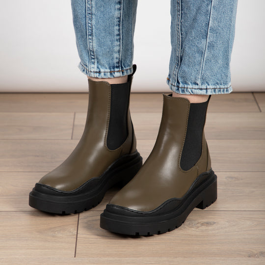 RAID Reyan Ankle Boot in Khaki