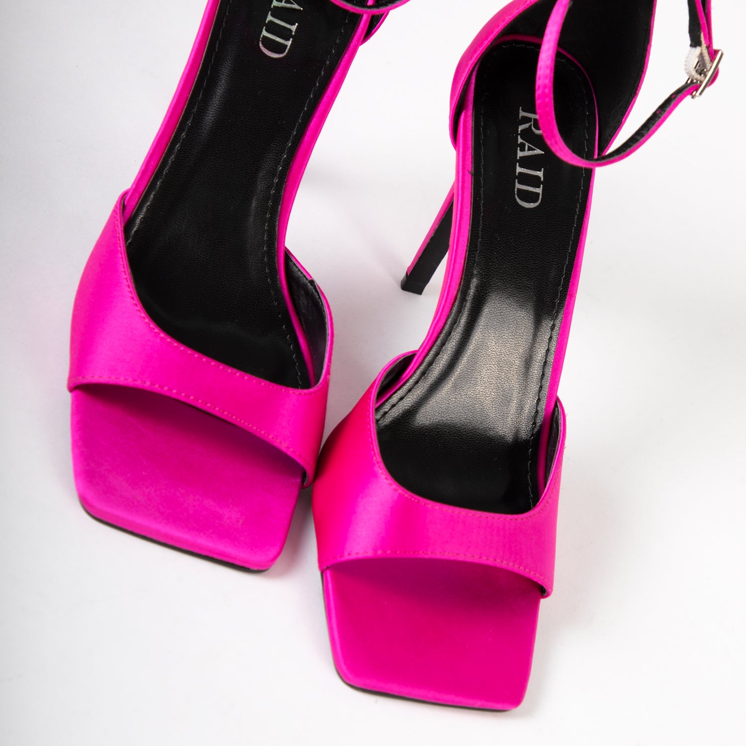 RAID Richa Strappy Heel in Pink Satin