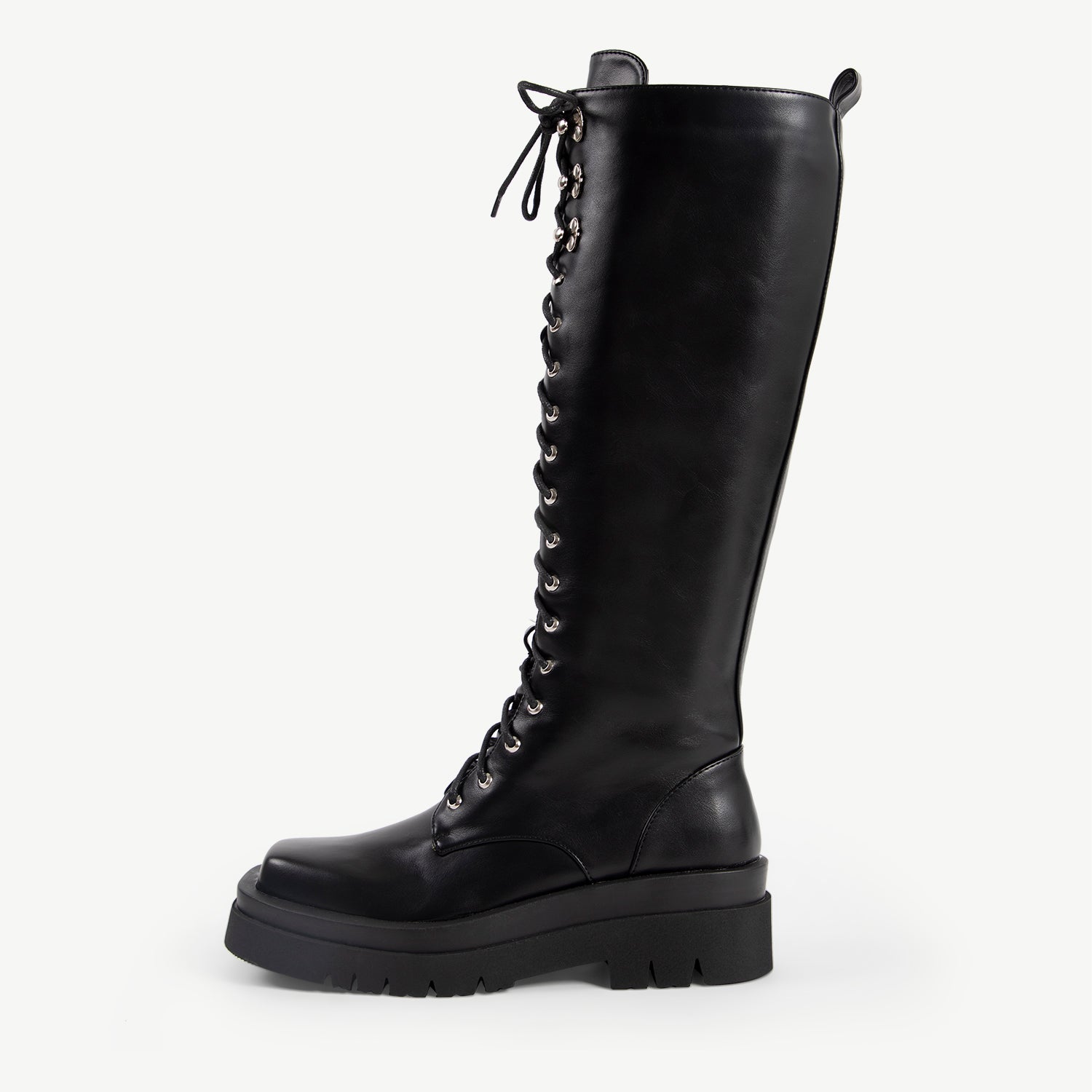 RAID Rida Long Lace Up Boot in Black