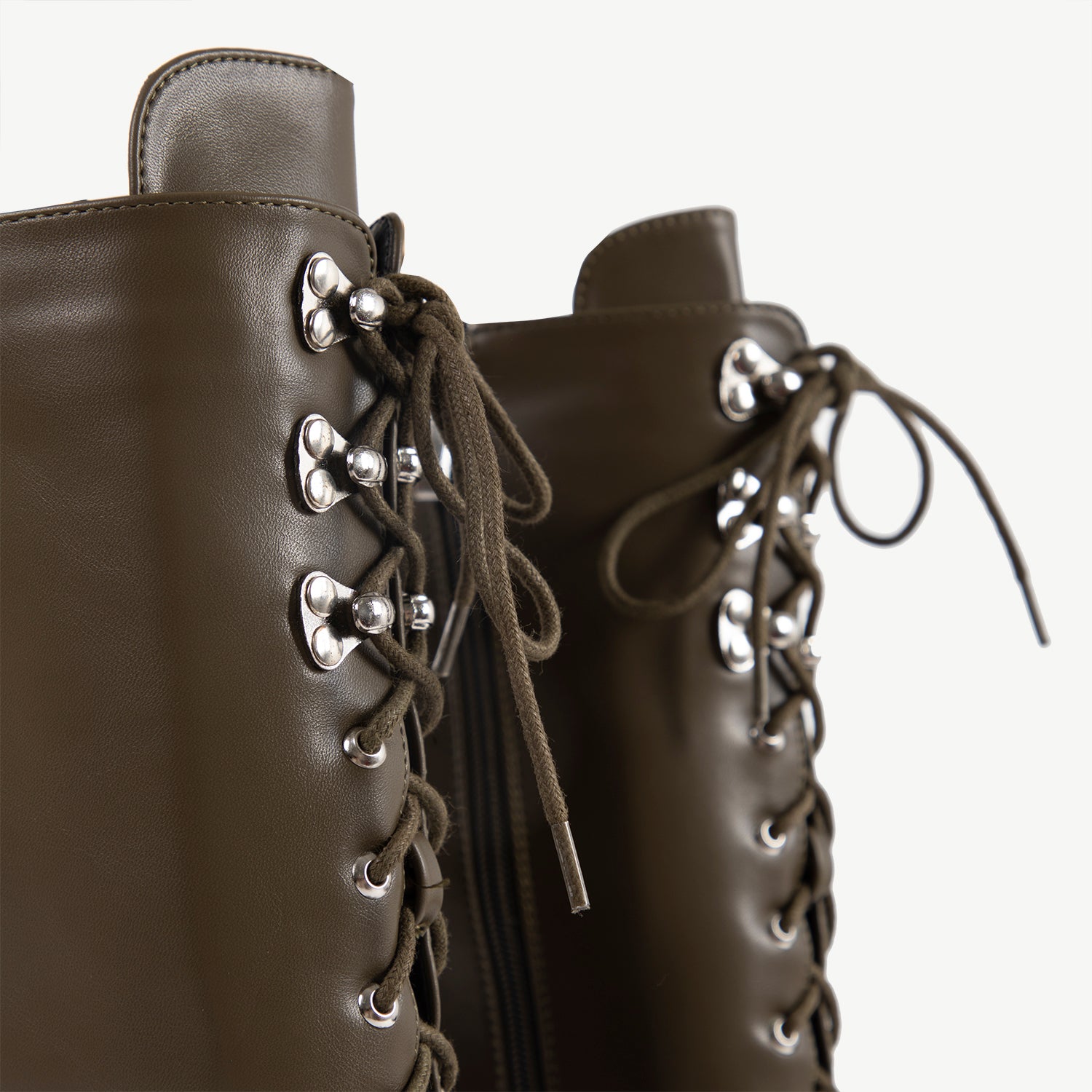 RAID Rida Long Lace Up Boot in Khaki