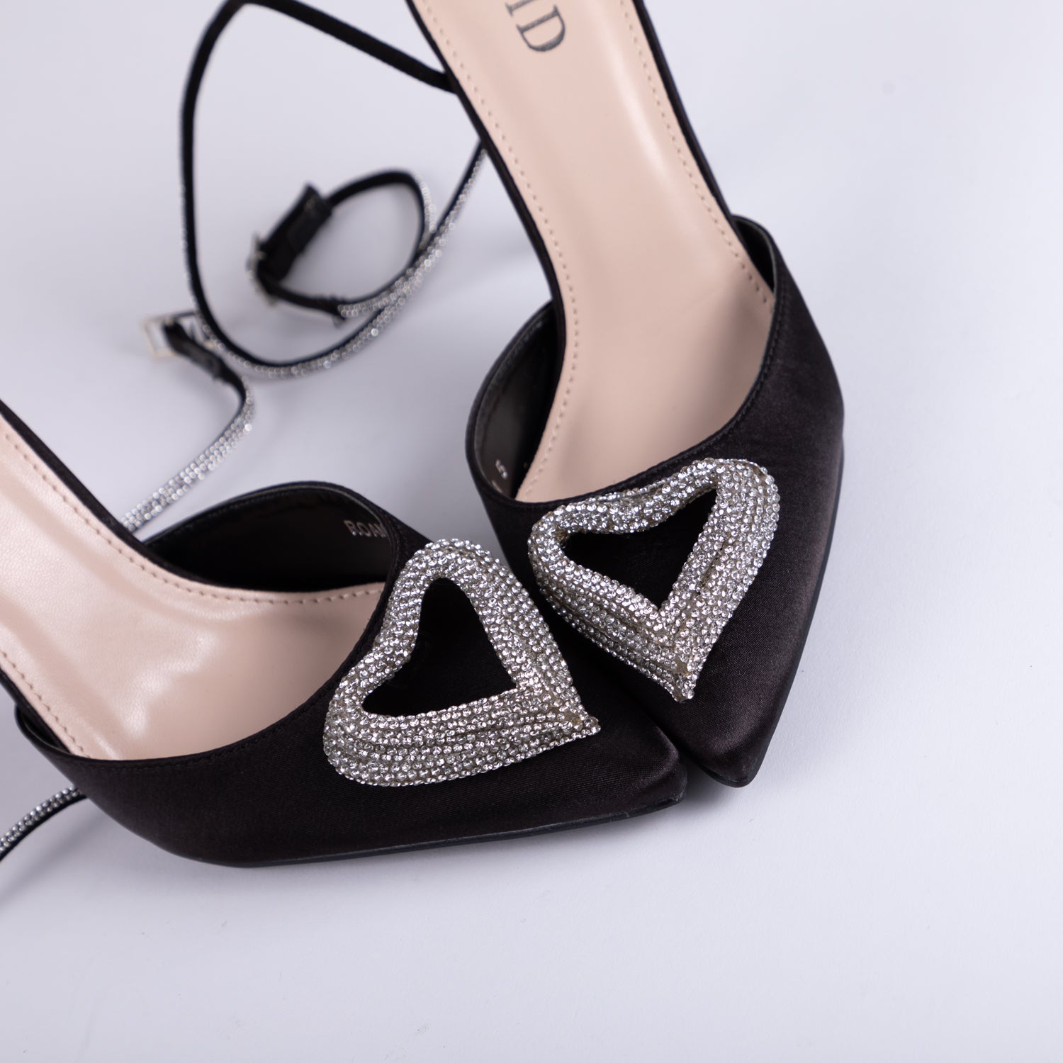 RAID Roana Stiletto Pump in Black Satin